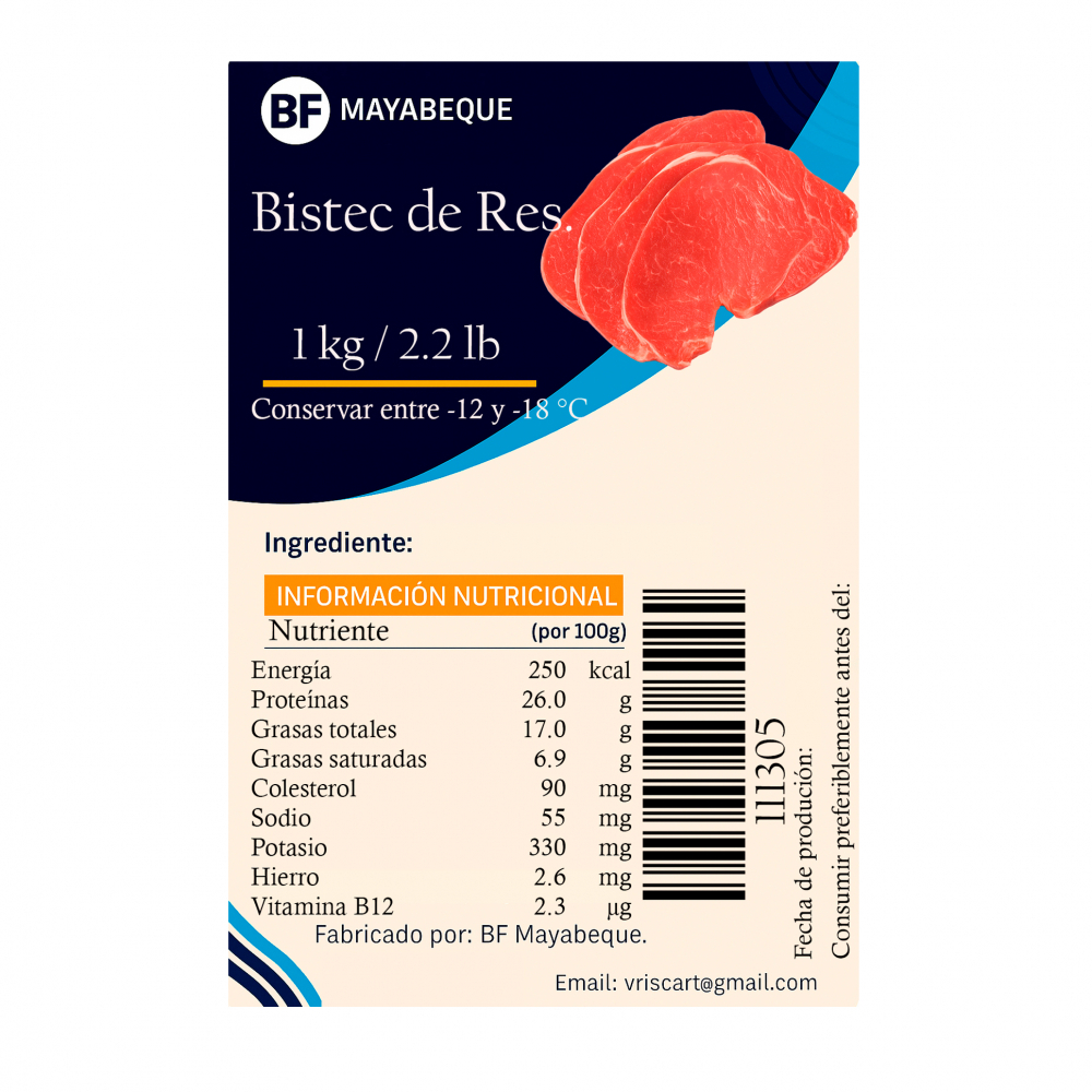 Bistec de res BF Mayabeque (1 kg / 2.2 lb) - Miniatura 4