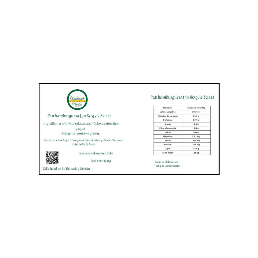 Pan hamburguesa (10 x 80 g / 2.82 oz) - Miniatura 2