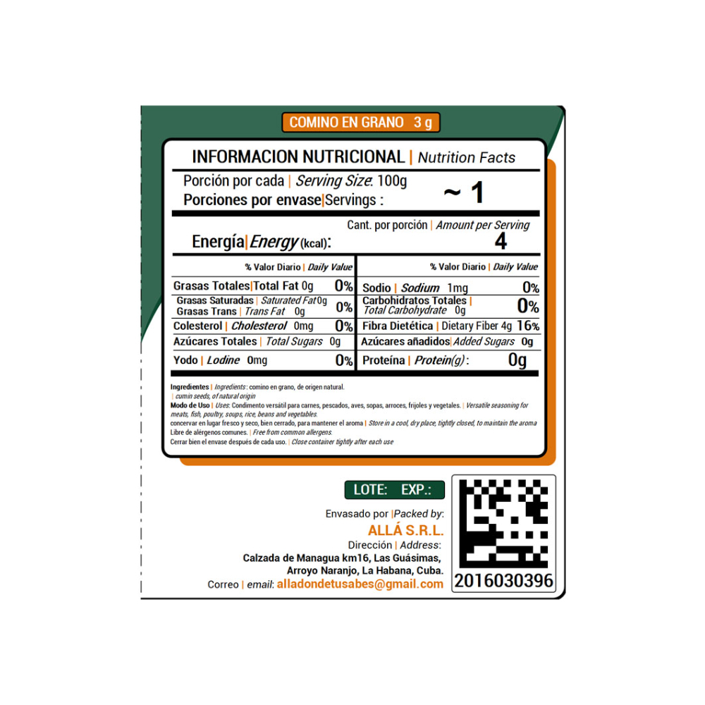 Comino en grano ALLÁ (3 g) - Miniatura 4
