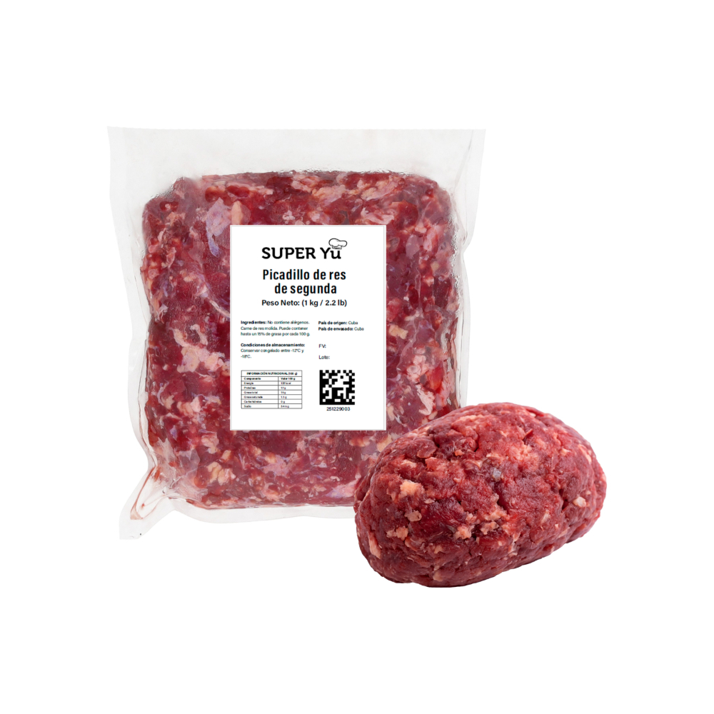 Picadillo de res de segunda Super Yu (1 kg / 2.2 lb) - Miniatura 4