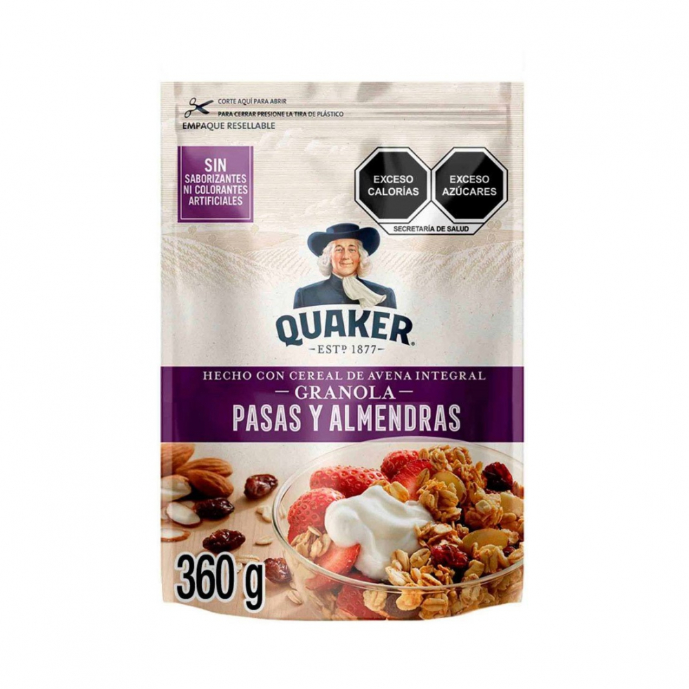 Cereal de avena integral granola con pasas y almendras Quaker (360 g / 12.7 oz) - Miniatura 2