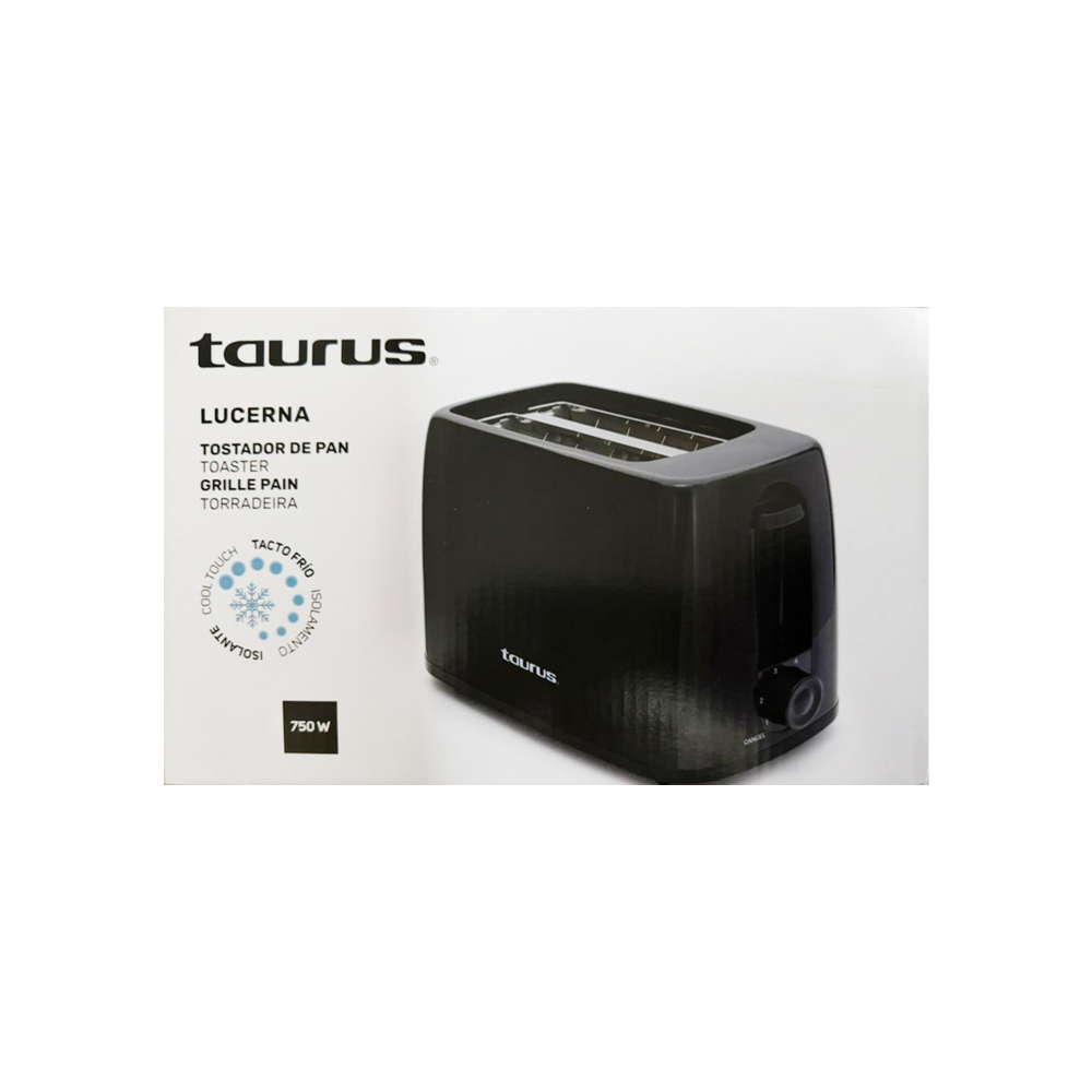 CompreMarket Tostadora de rebanadas color negro Taurus Lucerna
