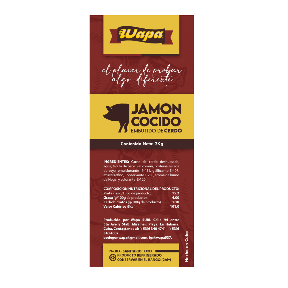 Jamón cocido Wapa (2 kg / 4.4 lb) - Miniatura 2