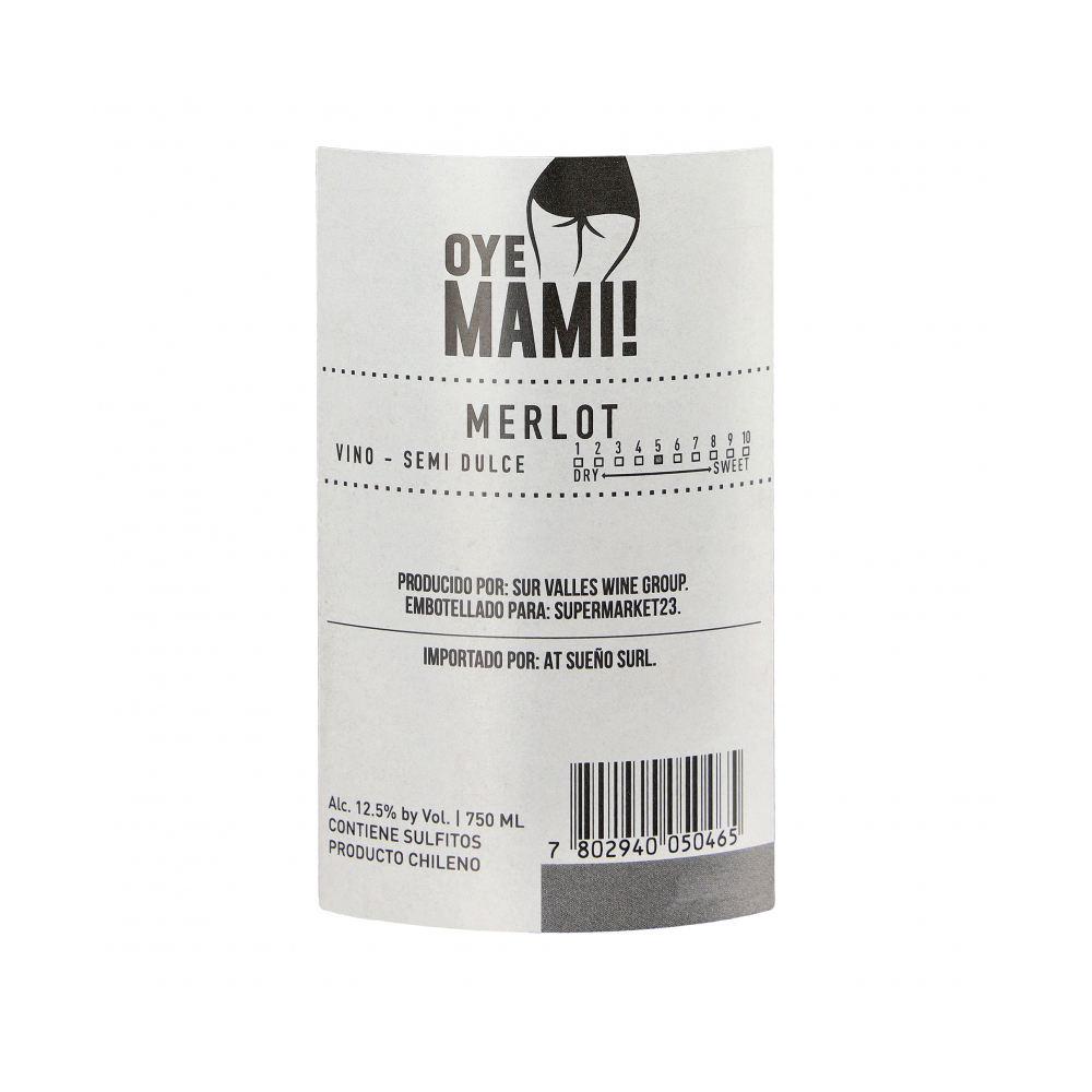 Vino -semi dulce Merlot Oye Mami (750 ml) - Miniatura 3