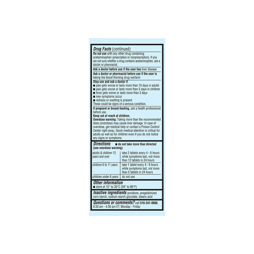 Acetaminofén 325 mg Reliable-1 (100 tabletas) - Miniatura 2
