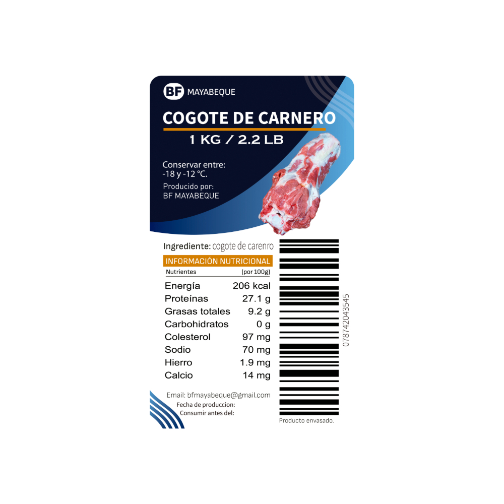 Cogote de carnero BF Mayabeque (1 kg / 2.2 lb) - Miniatura 4