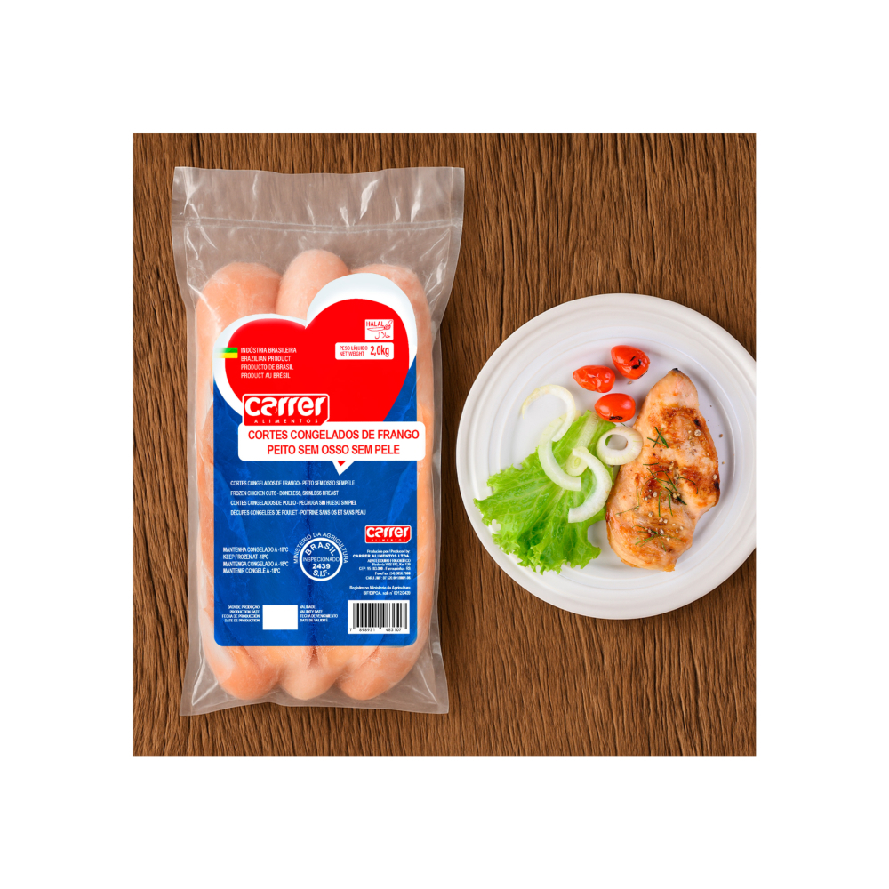 Pechuga de pollo sin piel y sin hueso Carrer 2kg + Salchichas de pollo Carrer 2 x 340g - Miniatura 3