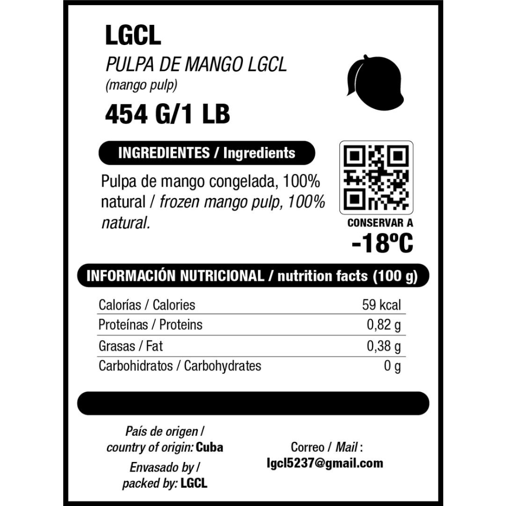 Pulpa de mango LGCL (454 g / 1 lb) - Miniatura 2