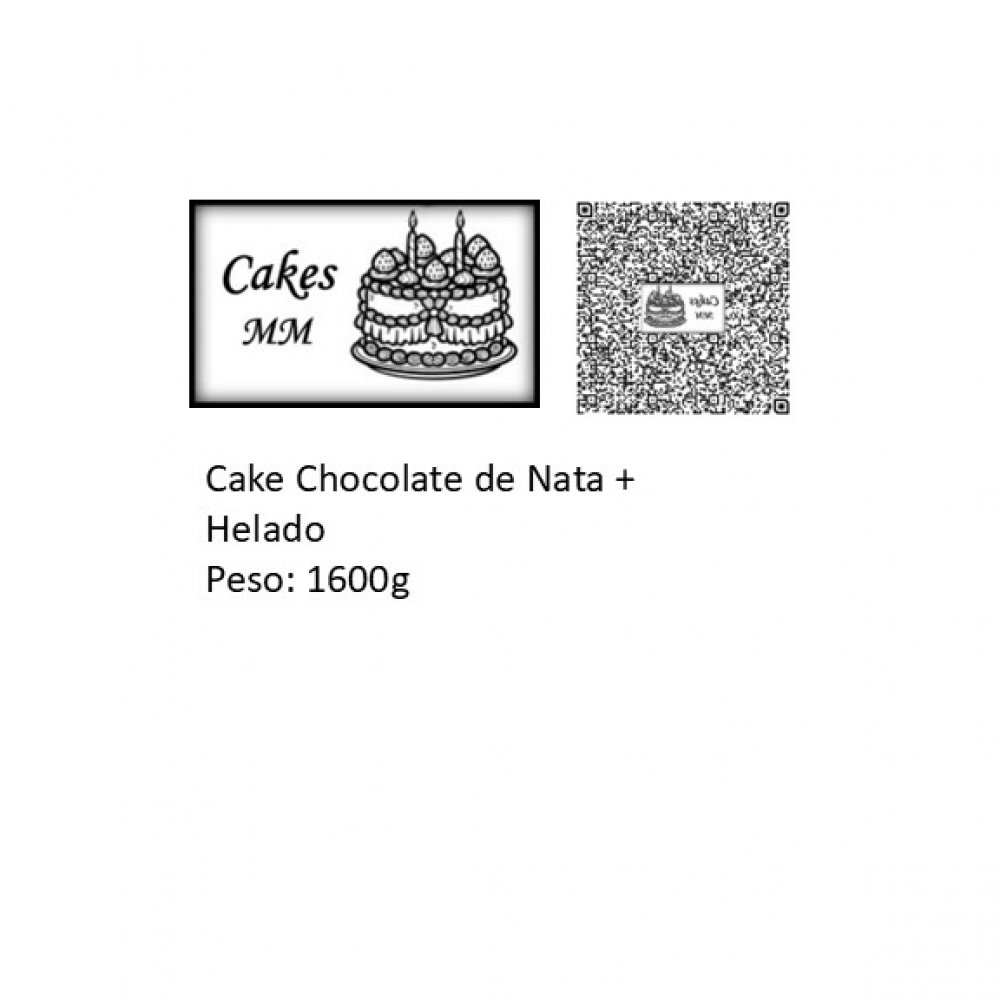 Cake chocolate de nata (12 comensales) y helado de crema - Miniatura 2