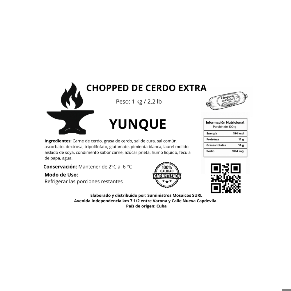 Chopped de cerdo extra Yunque (1 kg / 2.2 lb) - Miniatura 3