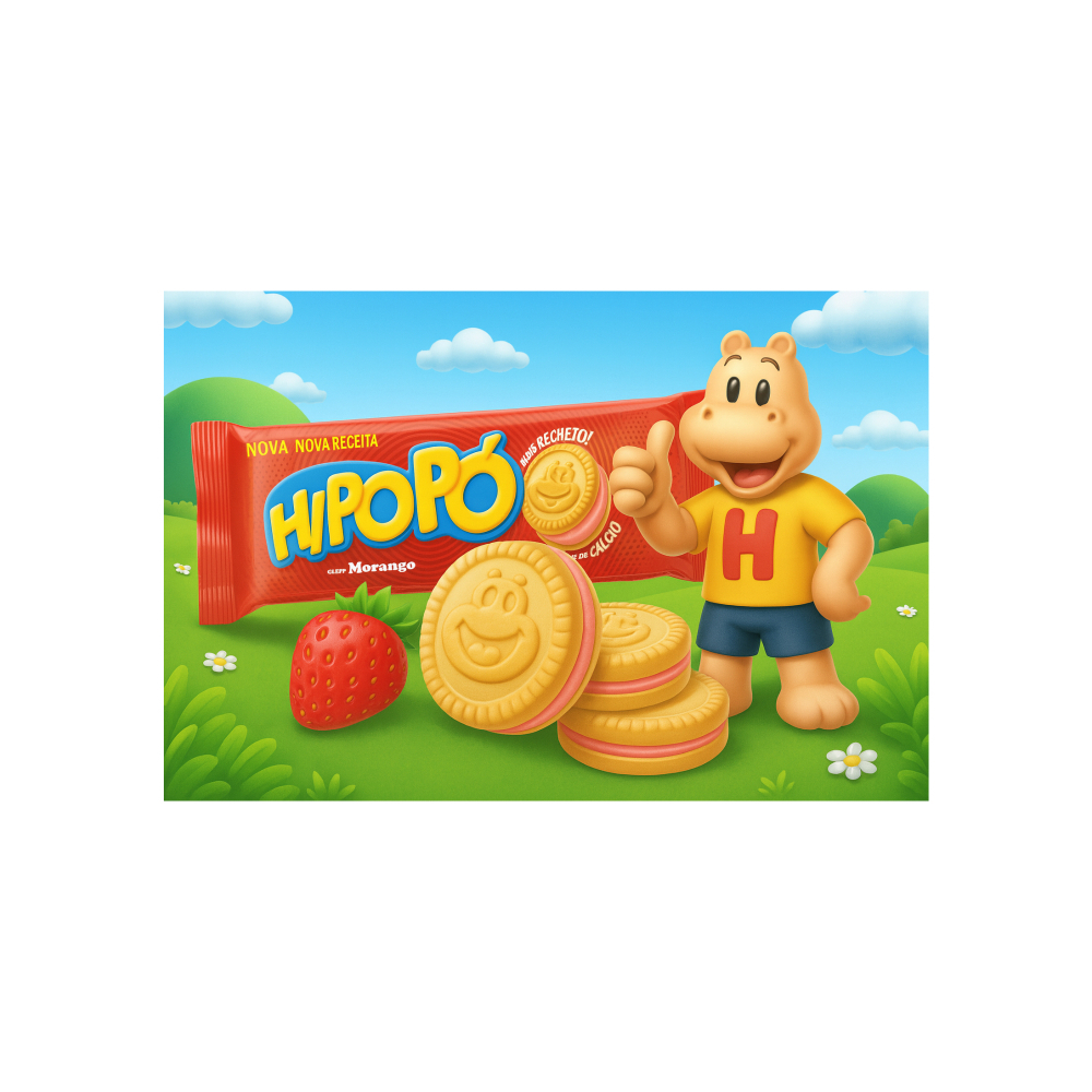 Galletas con relleno sabor fresa Hipopó (2 x 80 g / 2.82 oz) - Miniatura 4