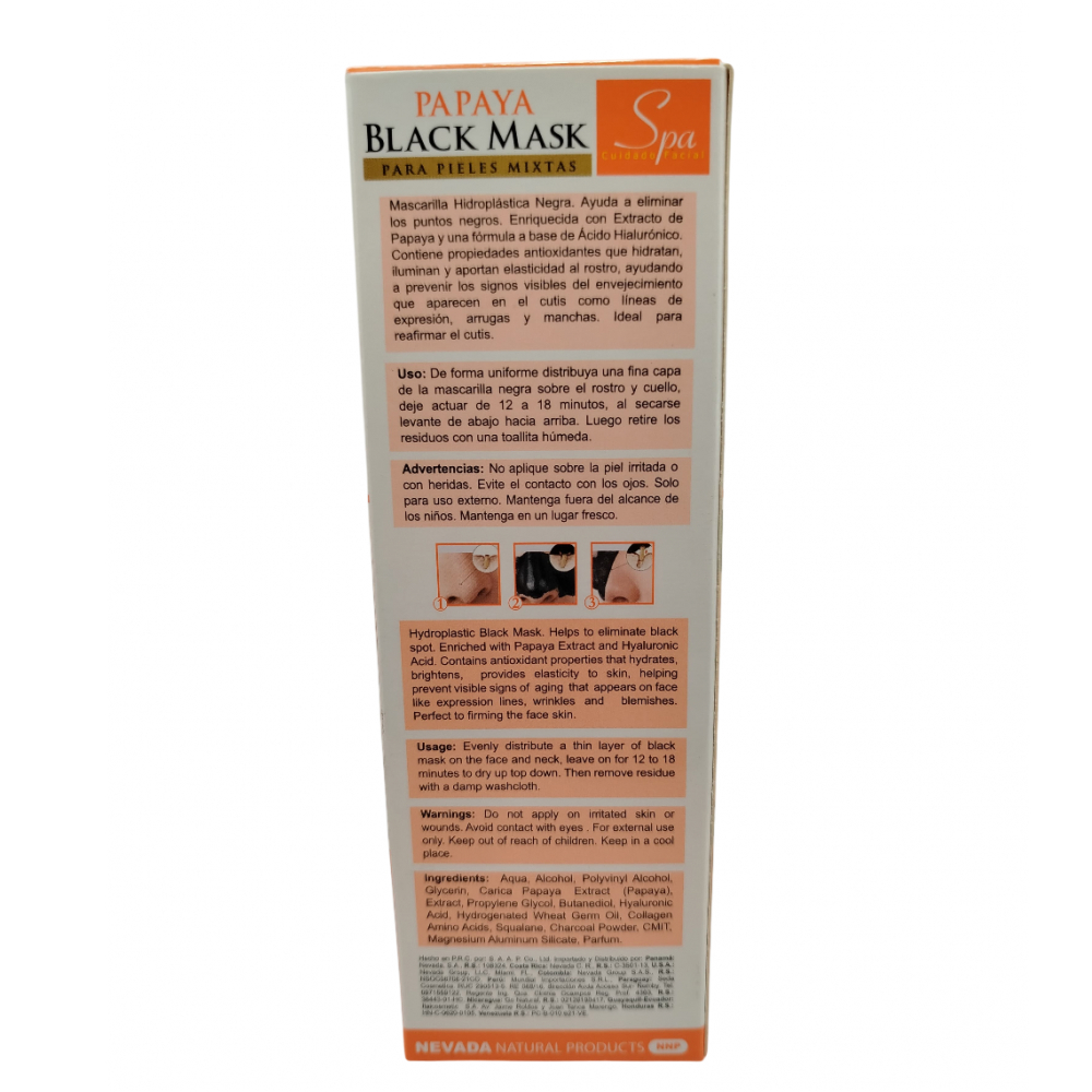 Aclarador facial -máscara- negra de papaya NNP (120 g / 4.23 oz) - Miniatura 2