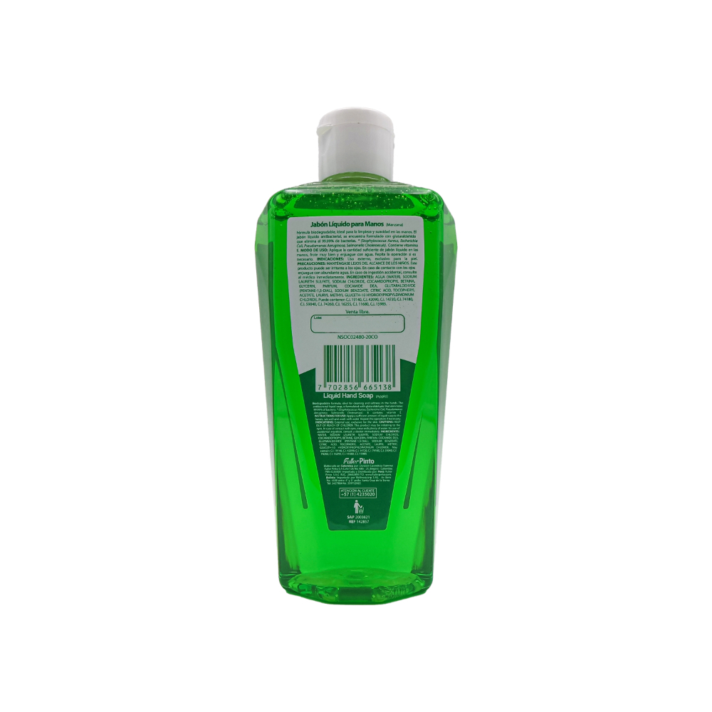 Jabón líquido para manos antibacterial aroma a manzana FullFresh (500 ml / 16.9 floz) - Miniatura 2