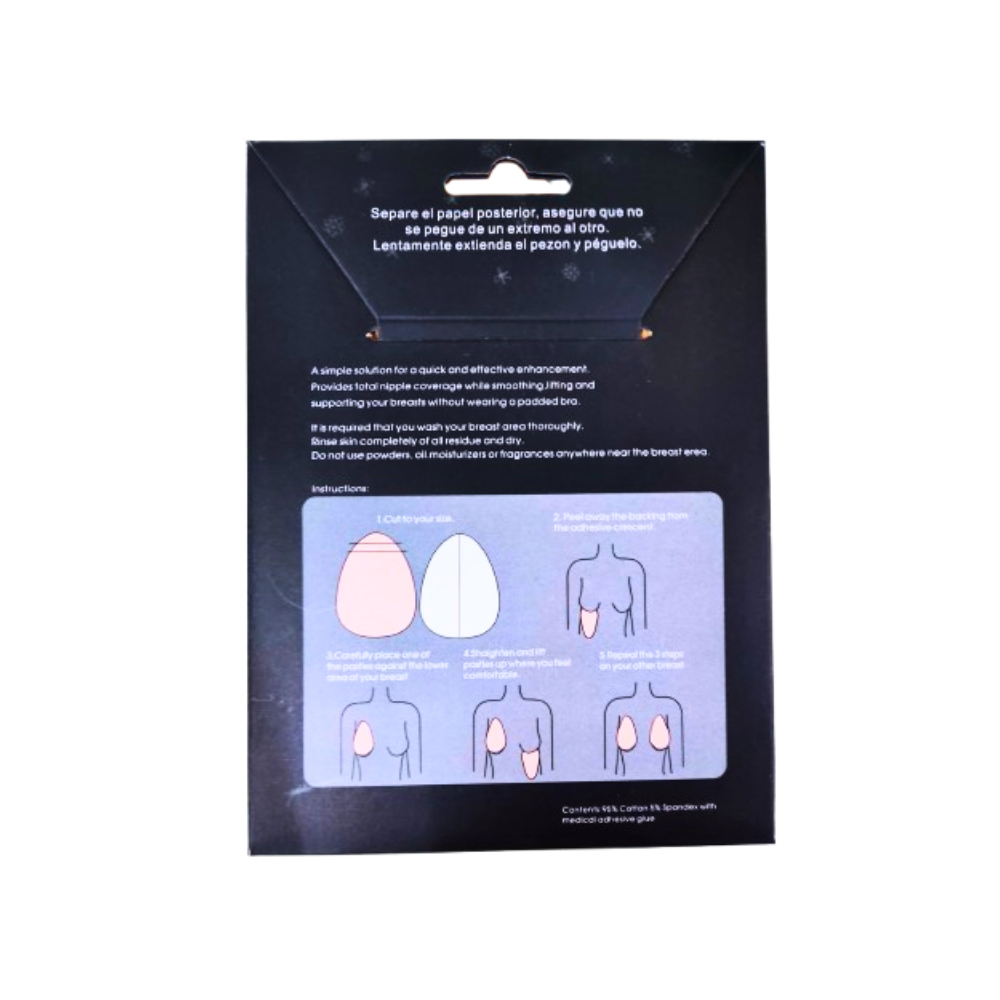 Cubrepezones adhesivos desechables que levantan el pecho Tiara - Miniatura 2