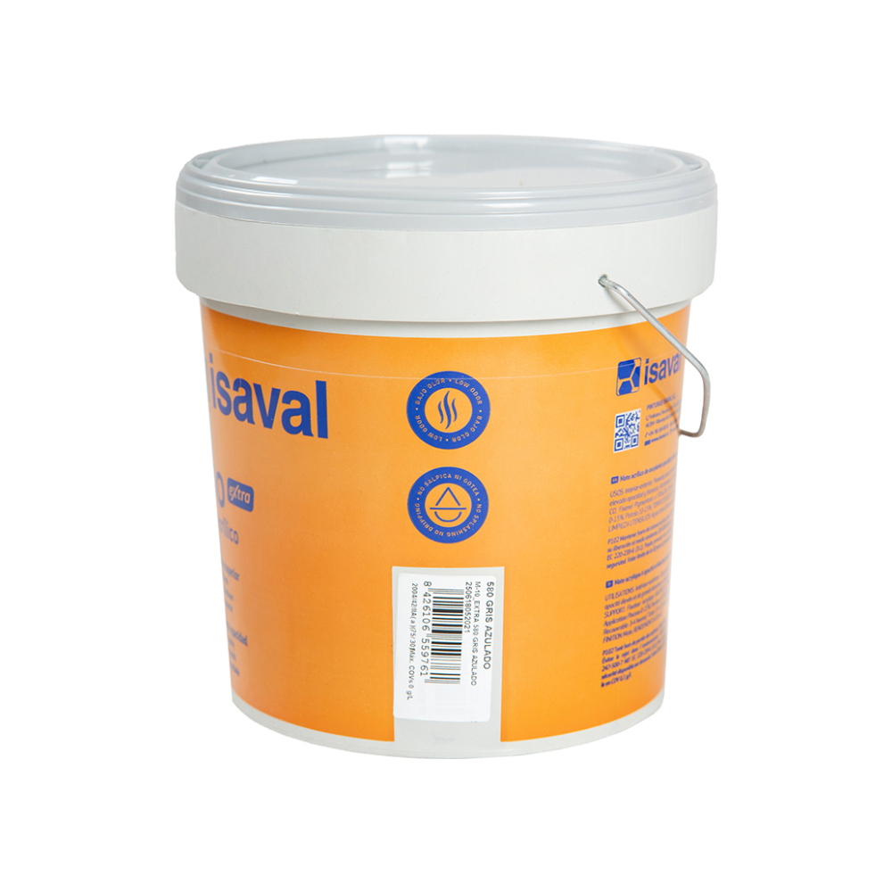 Pintura acrilica interior y exterior color gris azulado M - 10 Isaval (5 Kg / 11 lb) - Miniatura 2