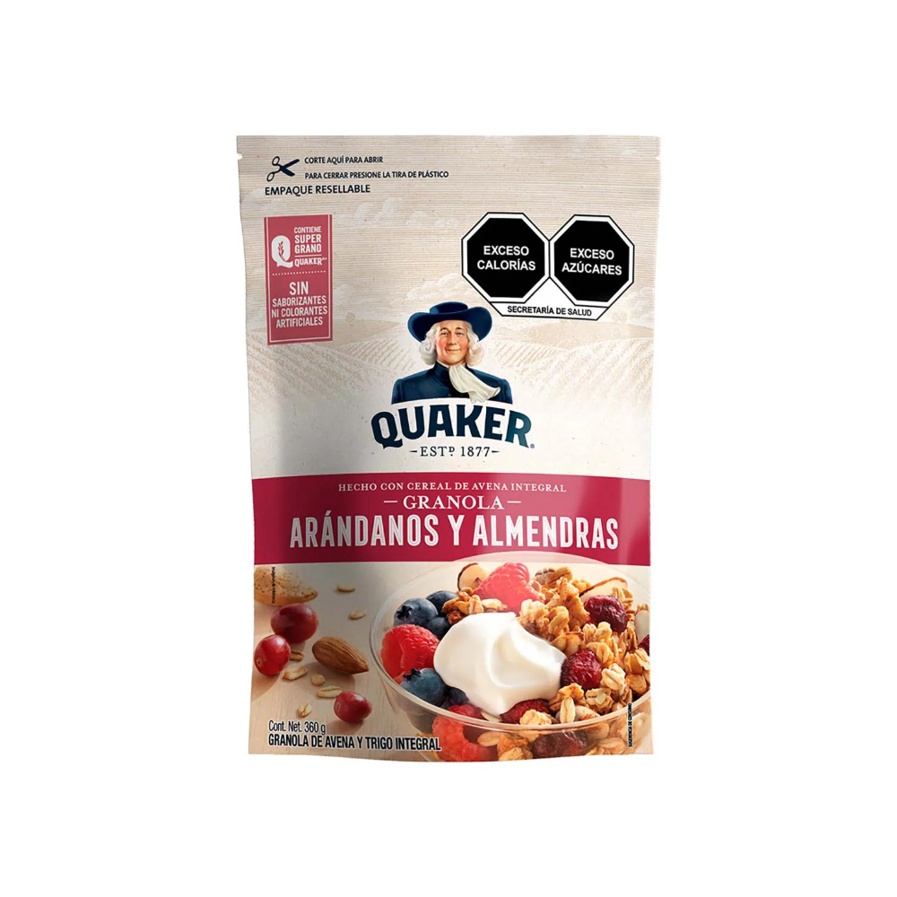 Cereal de avena integral granola con arándanos y almendras Quaker (360 g / 12.7 oz) - Miniatura 3