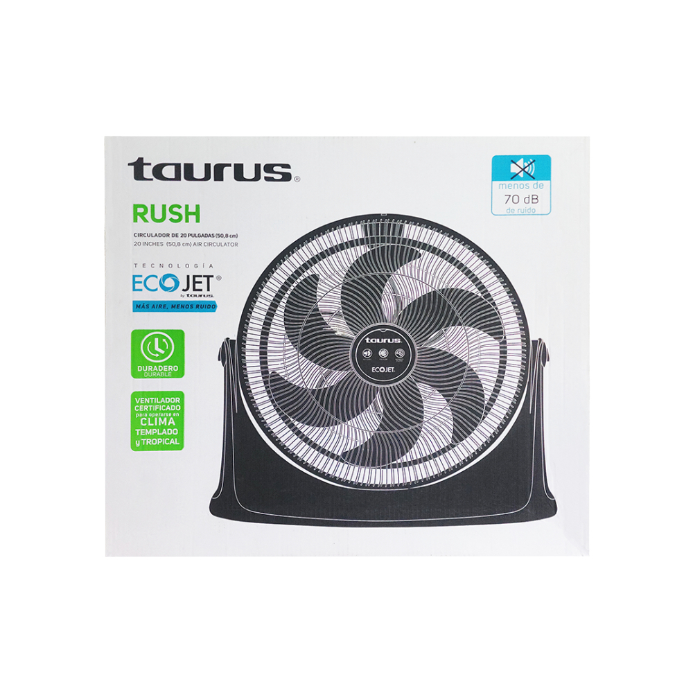 Ventilador circulador de piso de 20 pulgadas color negro Taurus Rush - Miniatura 3