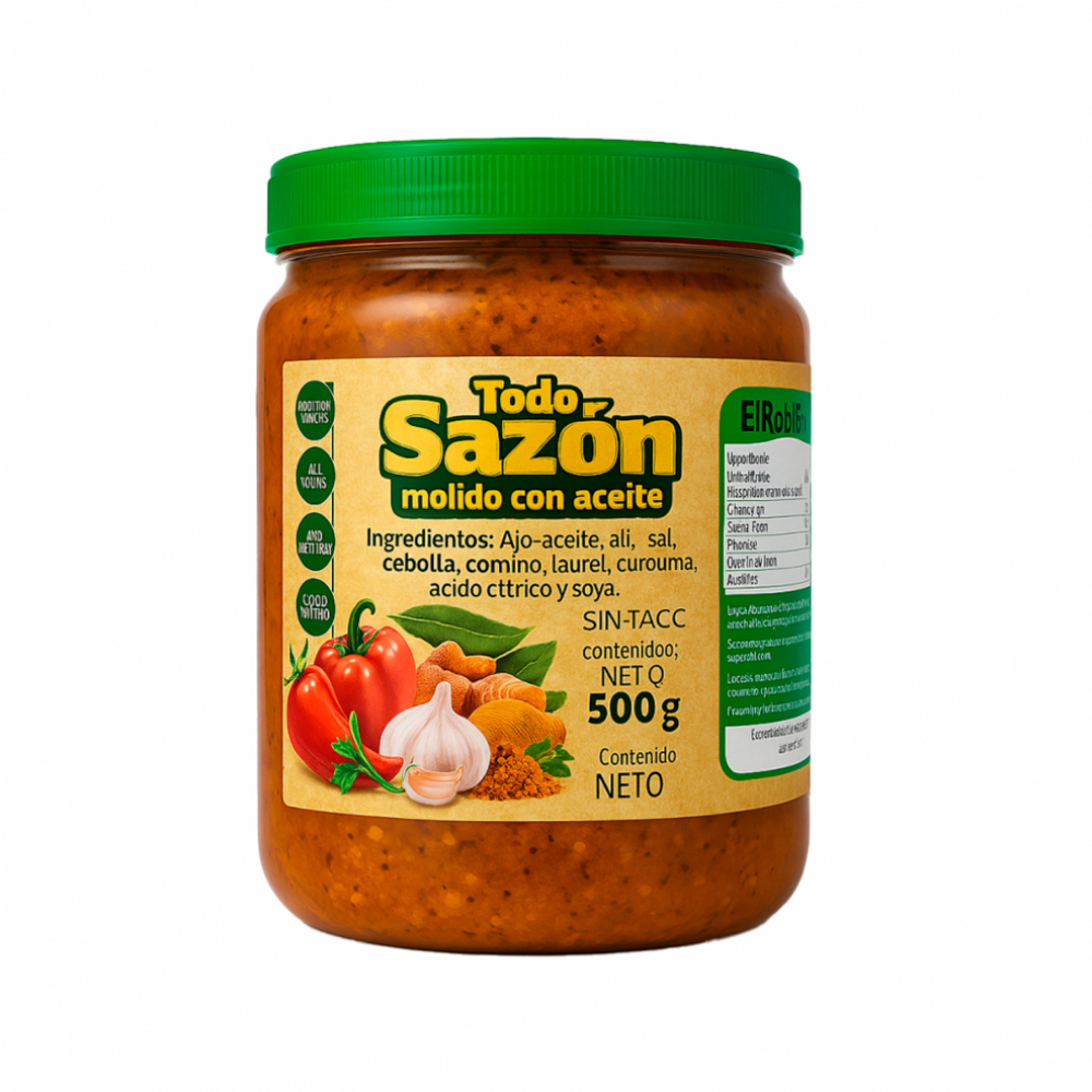 Todo sazón molido con aceite El Roble (500 g / 1.10 lb) - Miniatura 2