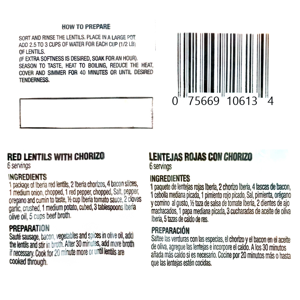 Lentejas rojas Iberia (340 g / 12 oz) - Miniatura 4