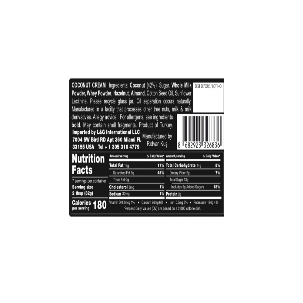 Crema de coco para untar Nuttime (4 x 250 g / 8.80 oz) - Miniatura 4