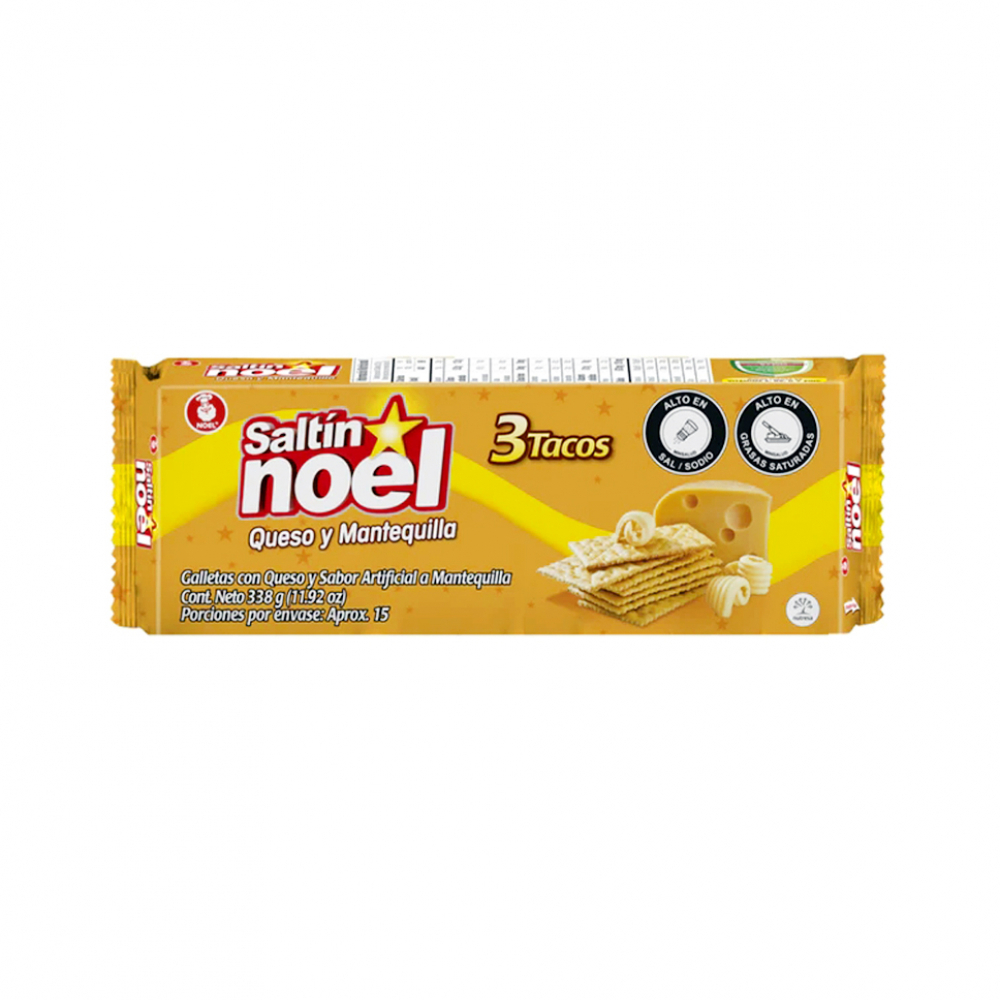 Galletas saladas sabor queso y mantequilla Saltín Noel (338 g / 11.92 oz) - Miniatura 2