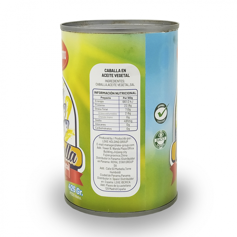 Caballa en aceite vegetal Sabrosísimo (425 g / 14.99 oz) - Miniatura 4