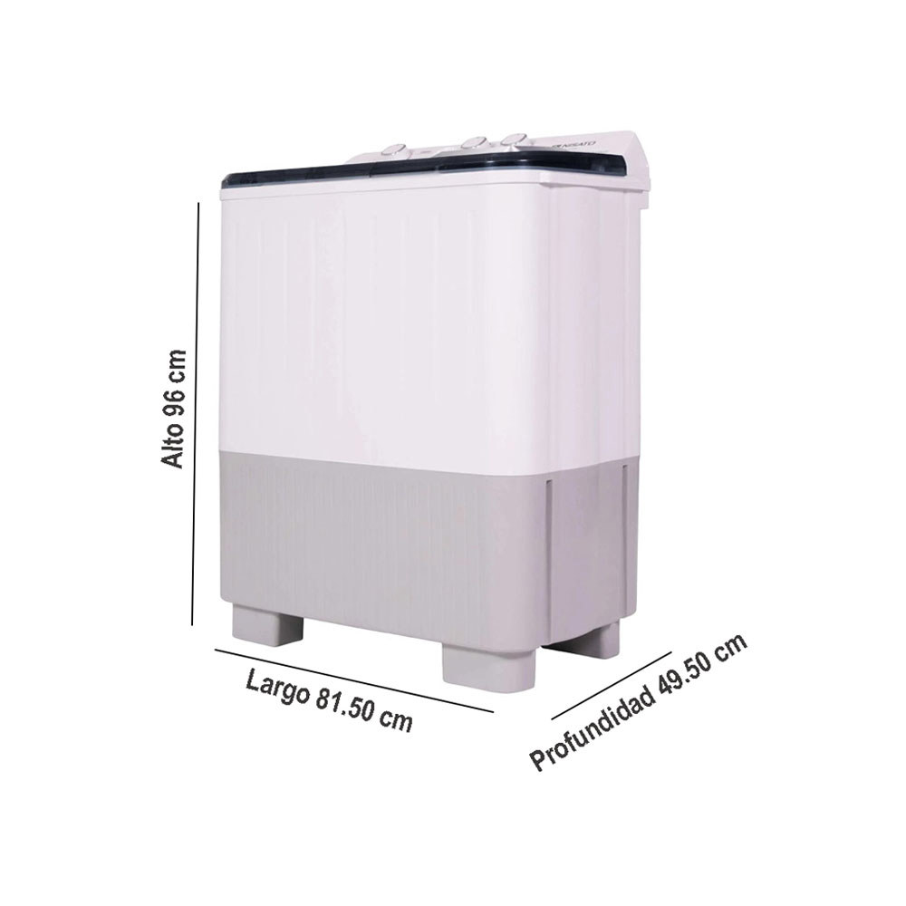 Lavadora semiautomática de 12 kg Nisato NWM-1210PXL - Miniatura 4