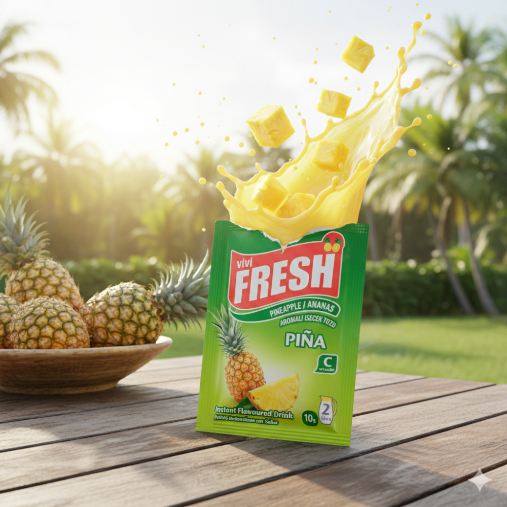 Refresco instantáneo sabor piña Vivi Fresh Erdem (10 g) - Miniatura 4