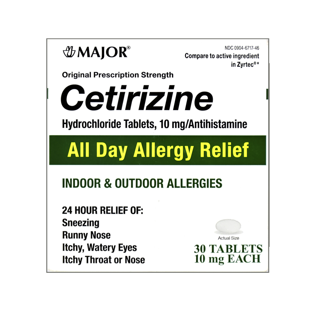 Clorhidrato de cetirizina 10 mg Major (30 tabletas) - Miniatura 4