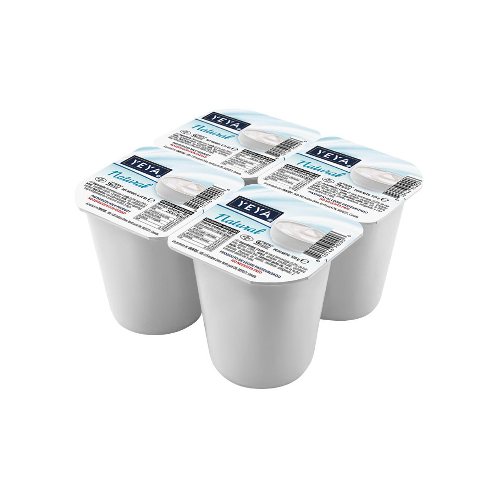 Yogurt pasteurizado natural YEYA (4 x 125 g / 4.41 oz) - Miniatura 2