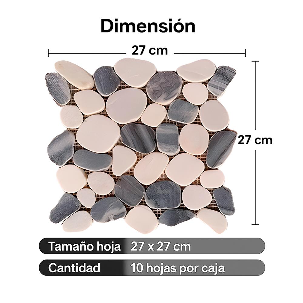Caja de losas - Mosaico Montana Grey 27 x 27 cm – piedra natural Zeric (10 U) - Miniatura 3