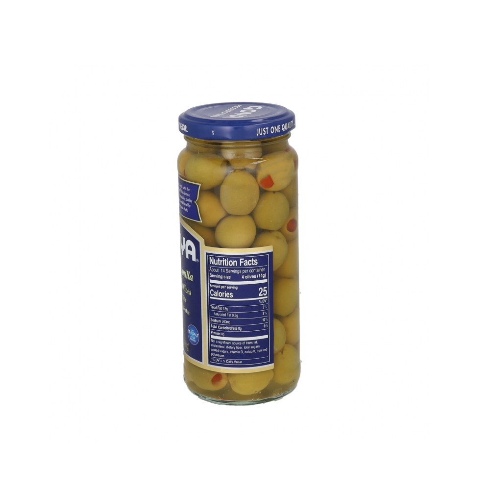 Aceitunas manzanilla españolas rellenas de pimientos picados Goya (191 g / 6.75 oz) - Miniatura 2