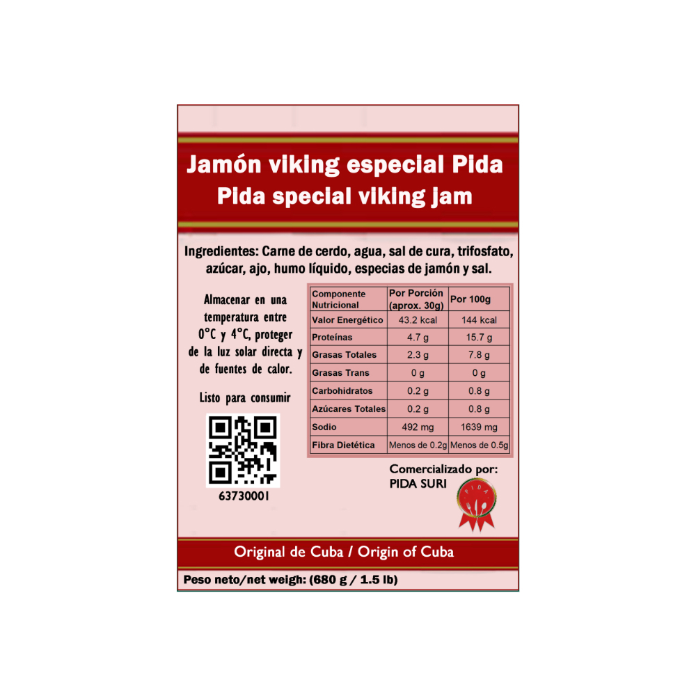 Jamón viking especial Pida (680 g / 1.5 lb) - Miniatura 3