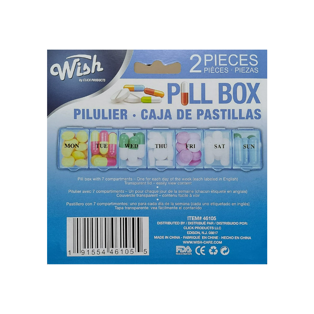 Pastillero de 7 compartimentos Wish (2 U) - Miniatura 4
