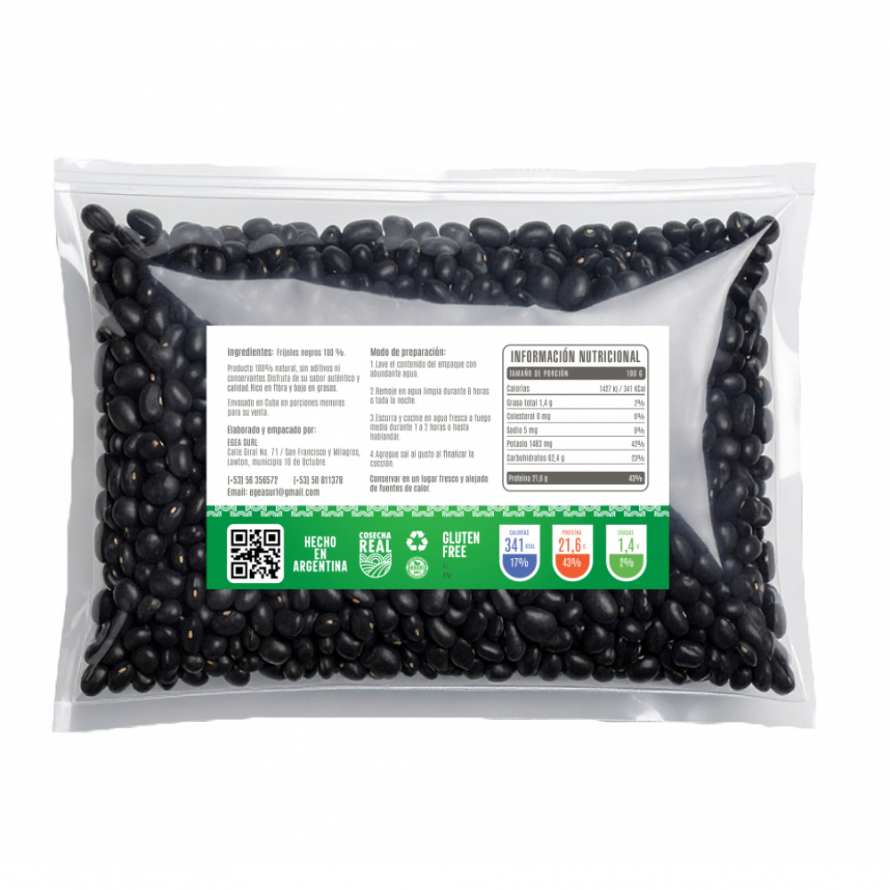Frijoles negros Cosecha Real (10 x 1 kg / 2.2 lb) - Miniatura 2