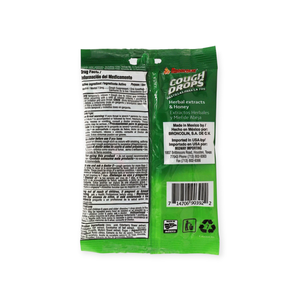 Pastillas para la tos sabor a miel y limón Broncolin (22 U) - Miniatura 2