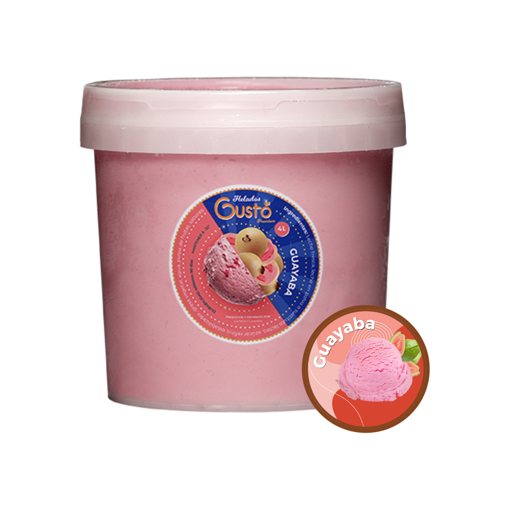 Helado Premium de guayaba Gustó (4 L) - Miniatura 2
