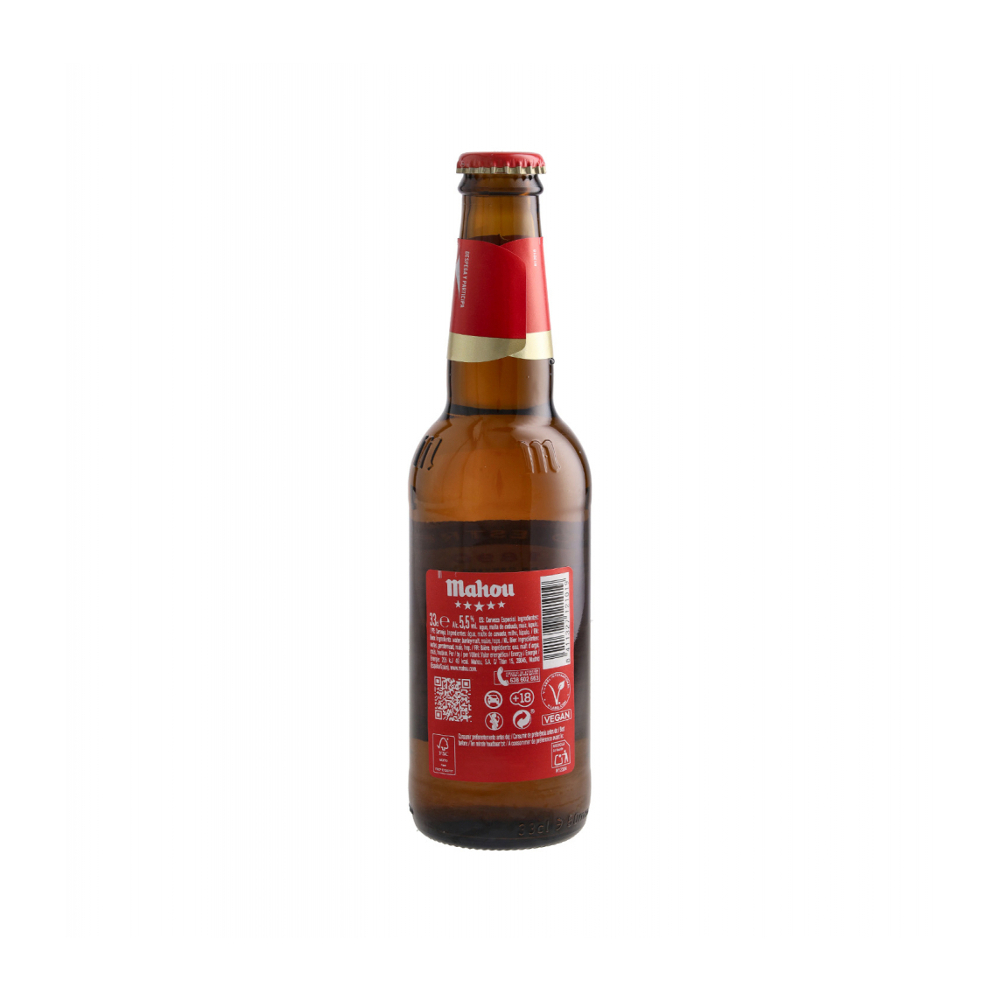 Cerveza de botella Cinco Estrellas Mahou (24 x 330 ml) - Miniatura 3