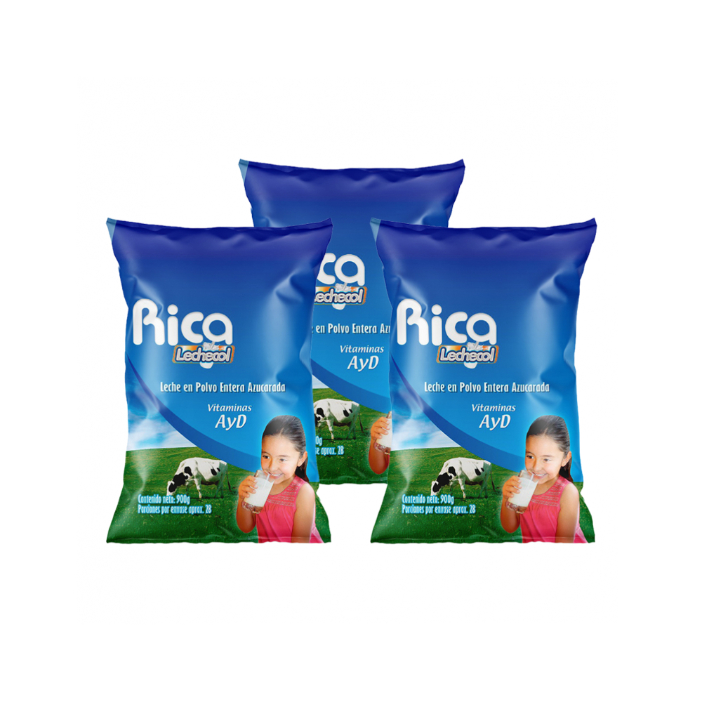 Combo de Leche entera Rica 2 (900g x3) - Imagen 1