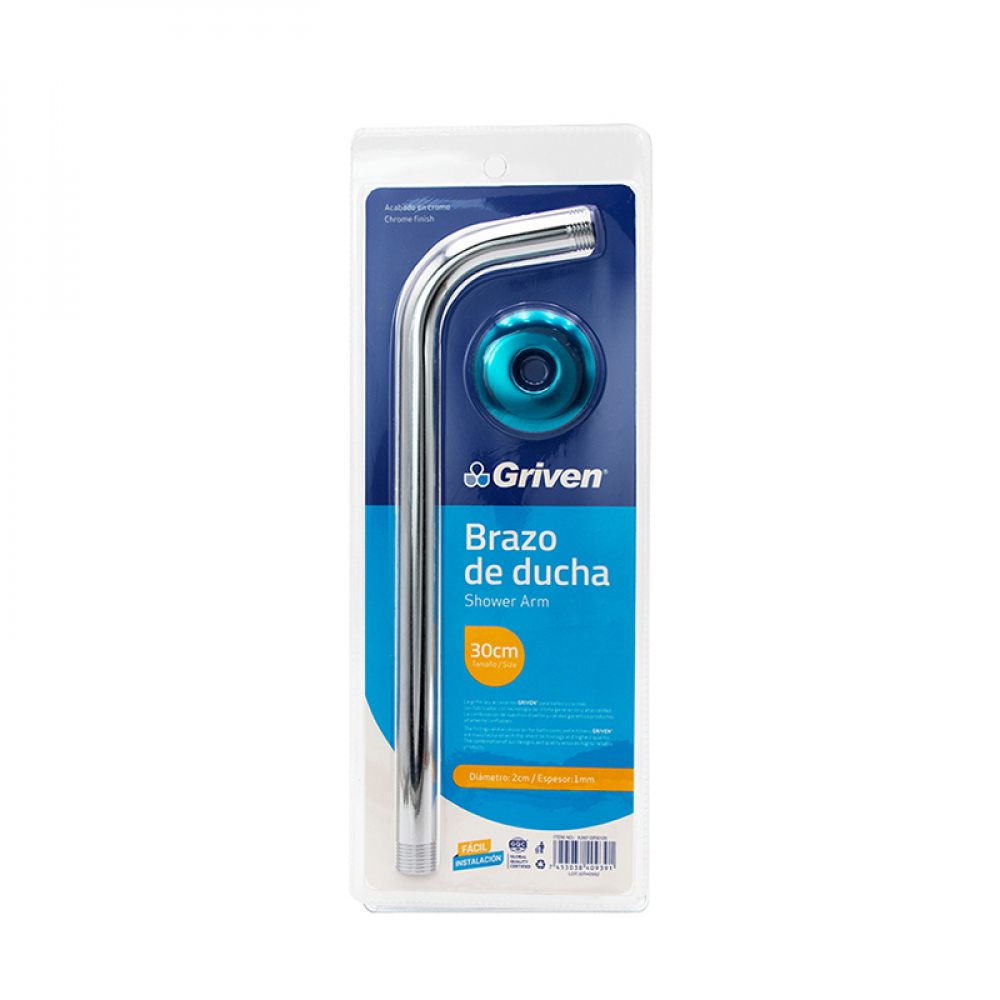 Brazo para ducha - regadera 30 cm Griven - Miniatura 3