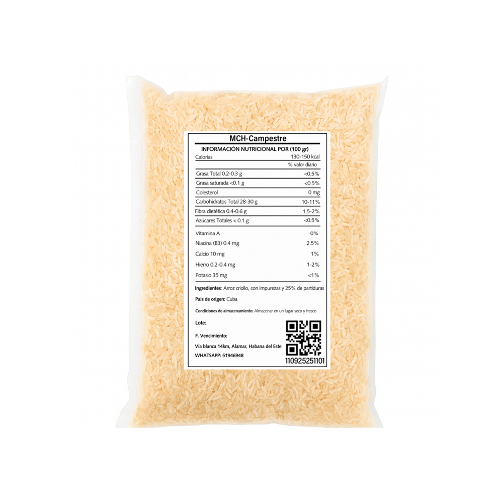 Arroz criollo MCH-Campestre (1 kg / 2.2 lb) - Miniatura 4