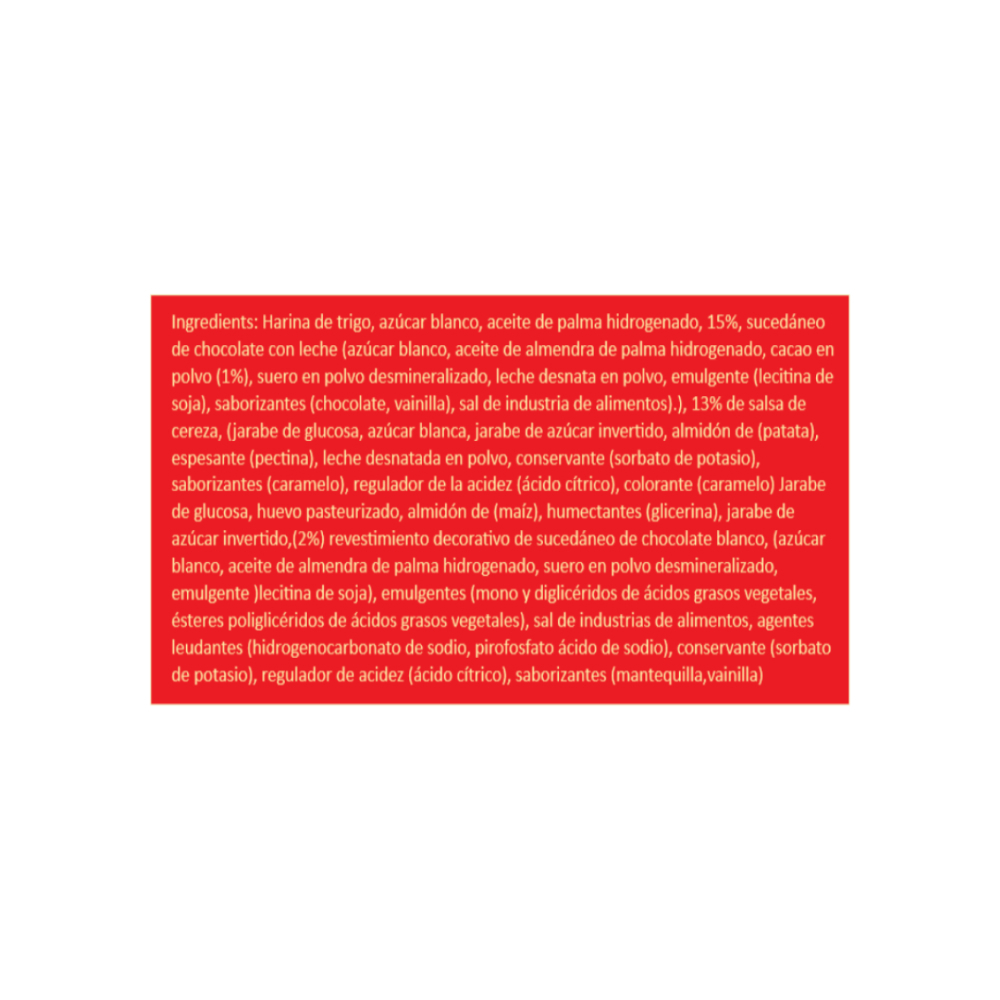 Pastel de chocolate con relleno de cereza revestido con sucedáneo de chocolate con leche Choco Latey (50 g / 1.73 oz) - Miniatura 4