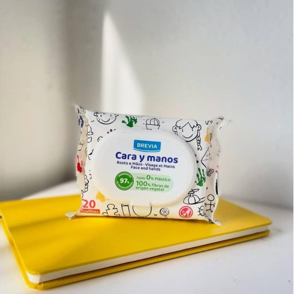 Toallitas húmedas cara y manos Brevia (20 U) - Miniatura 4