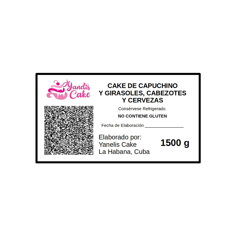 Cake de capuchino y girasoles, cabezotes y cerveza - Miniatura 4