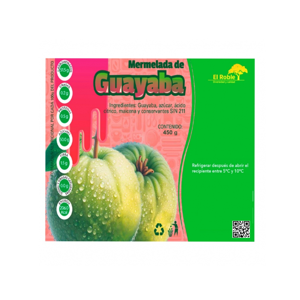 Mermelada de guayaba El Roble (450 g / 15.87 oz) - Miniatura 2