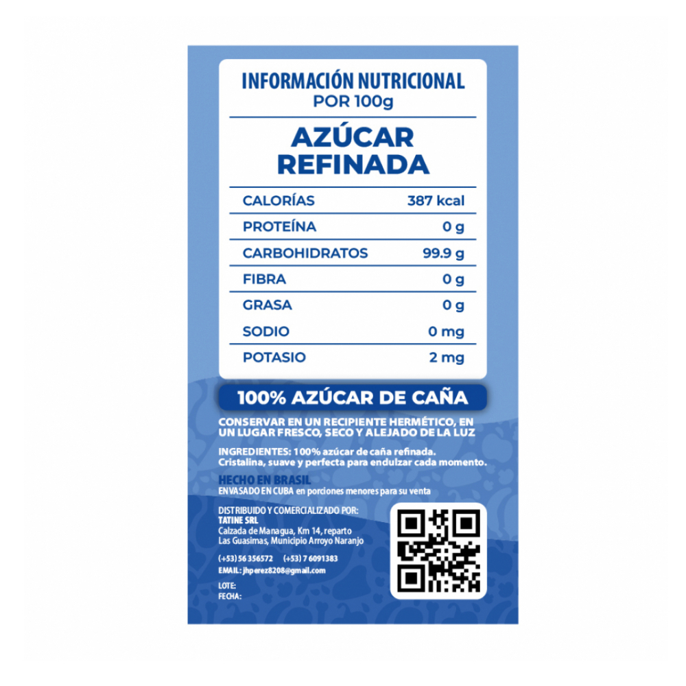 Azúcar blanca refinada Campo Vivo (2 x 1 kg / 2.2 lb) - Miniatura 2