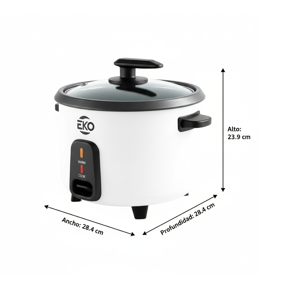 Olla arrocera eléctrica blanca Eko CFXB-1.8 - Miniatura 2
