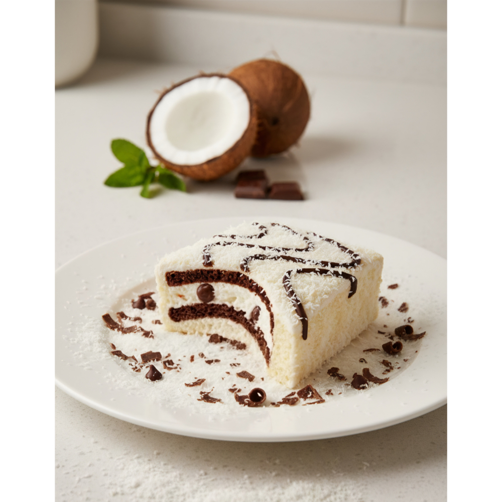 Pastelito de chocolate con malvavisco relleno y cubierto de coco Choco Pie Vanelli (35 g / 1.23 oz) - Miniatura 4