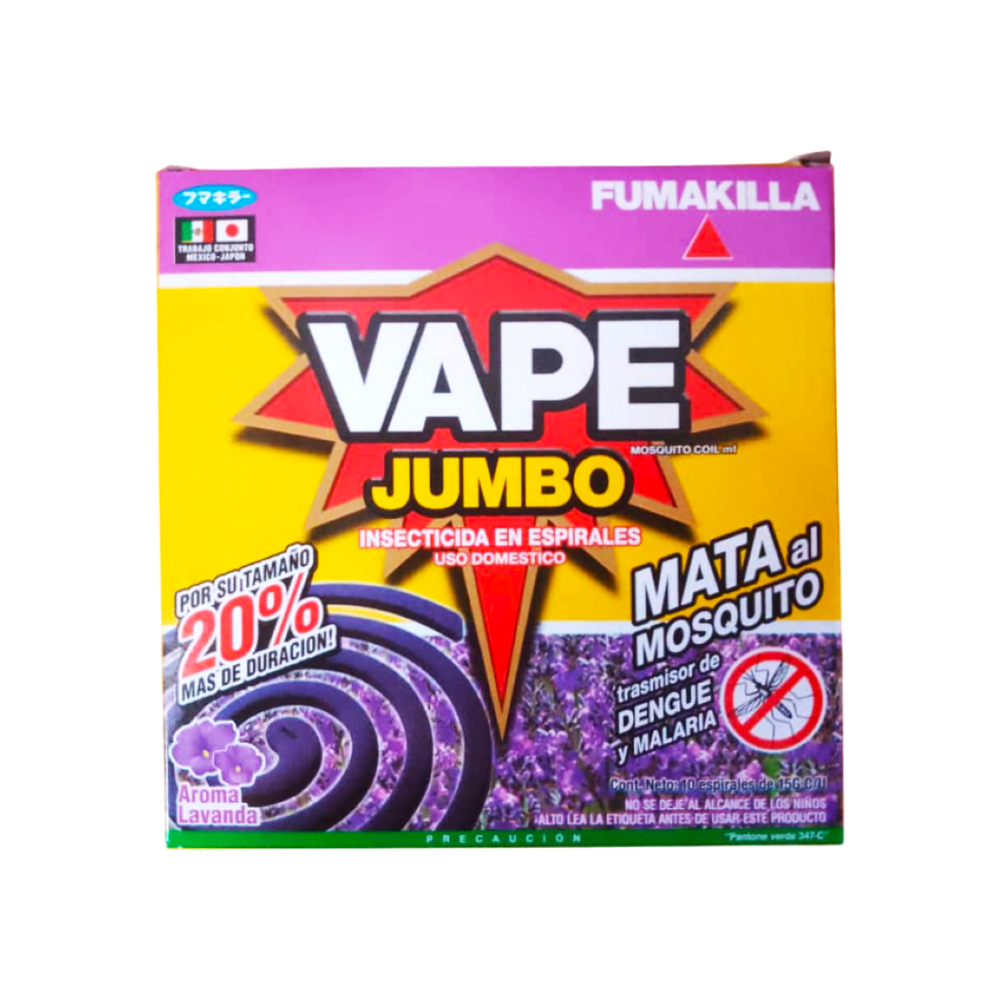 Vape Insecticida Insecticida en espirales -repelente- con aroma de lavanda Vape Jumbo ...