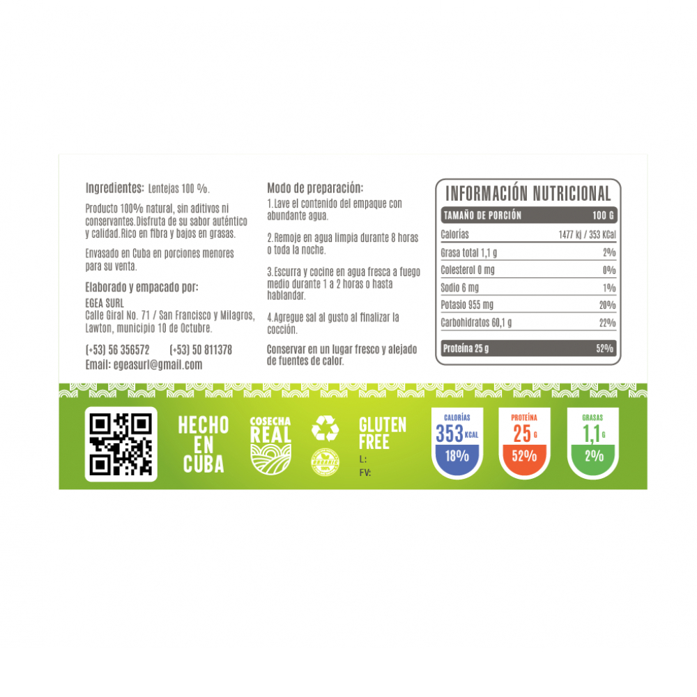 Lentejas Cosecha Real (500 g / 1.1 lb) - Miniatura 3